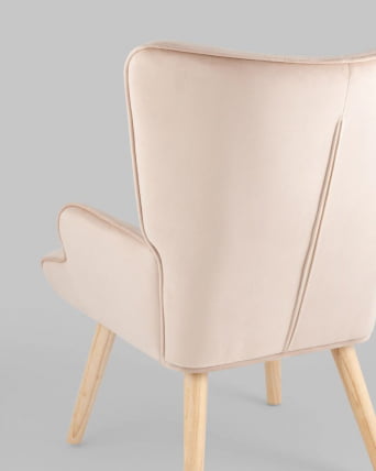 Кресло Хью велюр Бежевый_2