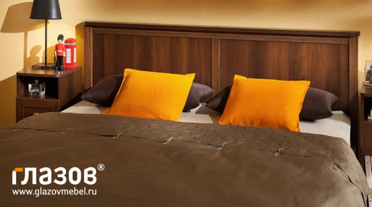 Кровать (1600) Sherlock 42 Орех шоколадный (спальня)_1