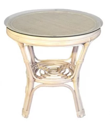 Стол Багама круглый с плетеной столешницей Bahama2 натуральный_0