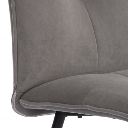 Стул обеденный Sweet флок , 46х55х88, серый/черный, 29_7