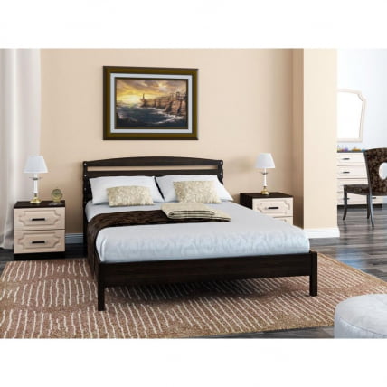 Кровать из массива Камелия-1 200х160 Венге_2