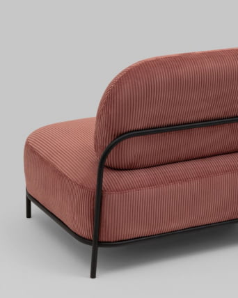 Диван Стоун велюр рельефный коралловый_6