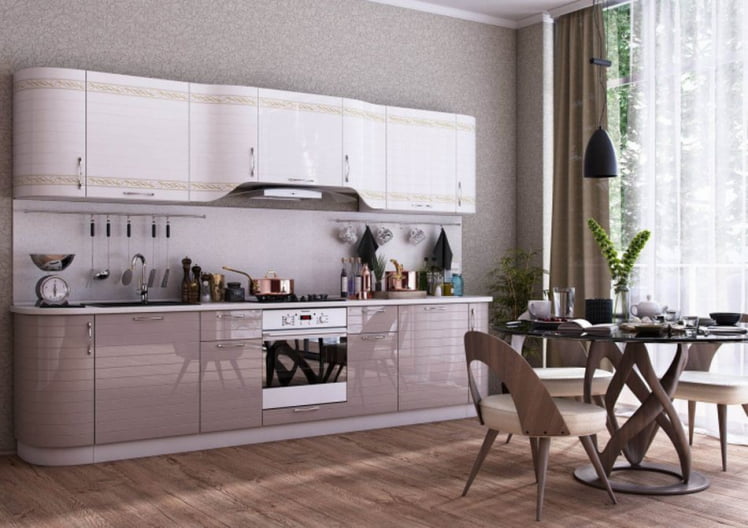 Кухонный гарнитур Анастасия №8 Белый Капучино_0