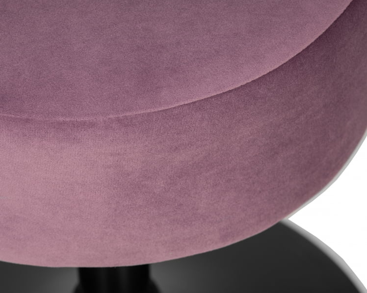 Пуф DOBRIN DANNY BLACK (пудрово-сиреневый велюр (MJ9-52))_1