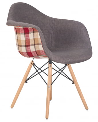 Стул обеденный DOBRIN DAW THOMAS 010 Серая ткань_1