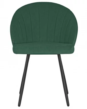 Стул обеденный DOBRIN NAOMI (ЭМАЛЬ ЧЕРНЫЙ МУАР велюр Catania Izumrud)_1