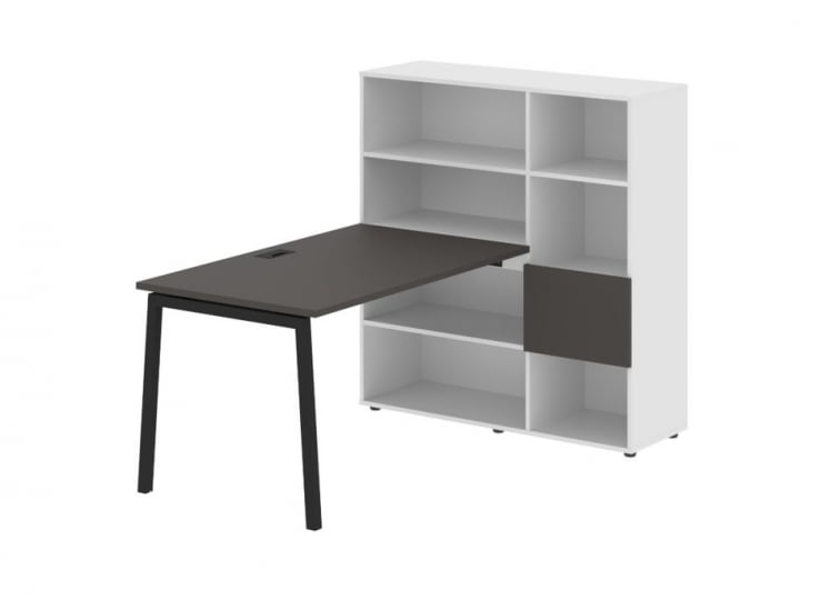 Рабочая станция EDIS ELRST 1213 Мокко Черный Белый_0