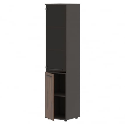 Шкаф-колонка комбинированная левая ЕДИС ЕХCС 42.2 Л Дуб Денвер темный Мокко Мокко / EDIS EHCS L_1