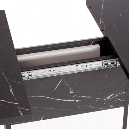 Стол обеденный SMART ЛДСП, 105-140х68,6х75 см, Мрамор Блэк Роял/Белый_9