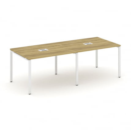 Стол переговорный (2 столешницы) CONCEPT CN.PRG-022 Дуб Винченцо Белый_0