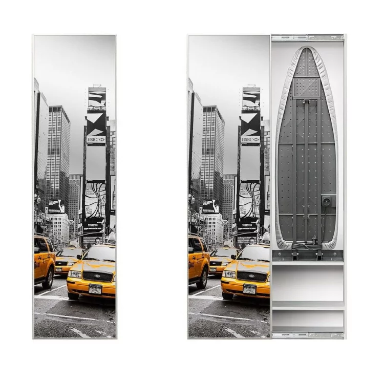 Шкаф со встроенной гладильной доской Iron Box Print (левый, купе) Венге_0