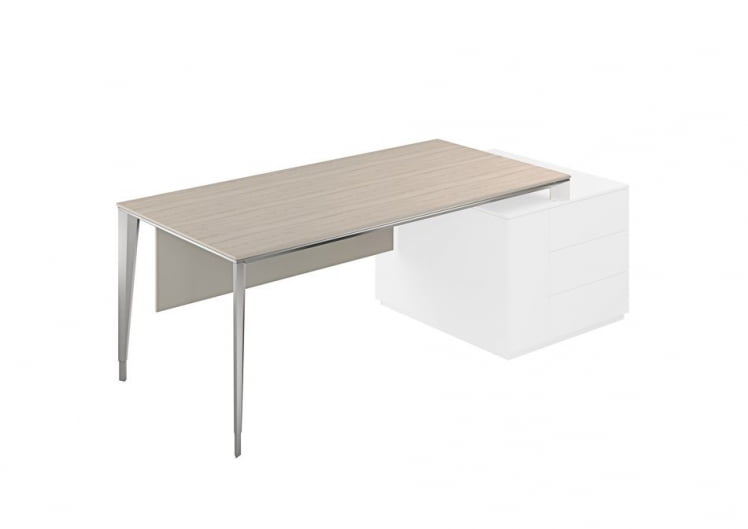 Стол под опорную тумбу 800 Atlas NZ-0110.YN.AL Ясень Наварра Алюминий_0