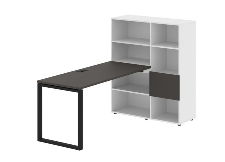 Рабочая станция EDIS EQRST 1115 Мокко Черный Белый_0