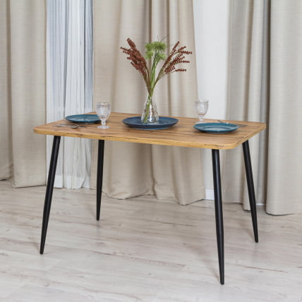 Стол PLUTO ЛДСП/металл, 120x80x77 см, Дуб вотан/Черный_6