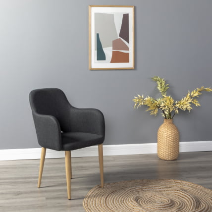 Кресло Ledger К темно-серый/нат.дуб_4