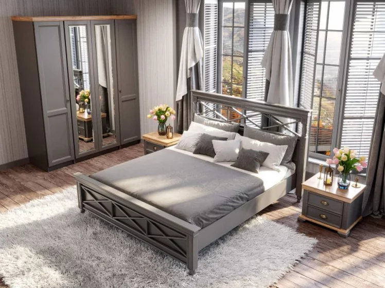 Спальный гарнитур Амели №12 Оникс серый_1