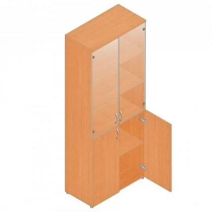 Шкаф для документов со стеклом Р.Ш-2СБ бук Бавария_0