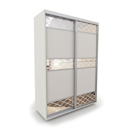 Шкаф-купе 2-х дверный Акцент-Лайн КР 1000х600 Выбеленное дерево_0