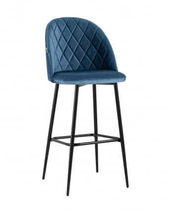 Стул барный Марсель Б велюр Пыльно-синий_0