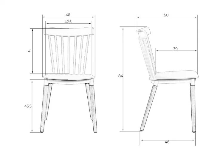 Стул обеденный ДОБРИН ТХЕО ножки светлый бук черный Б-03 / DOBRIN THEO B-03_9