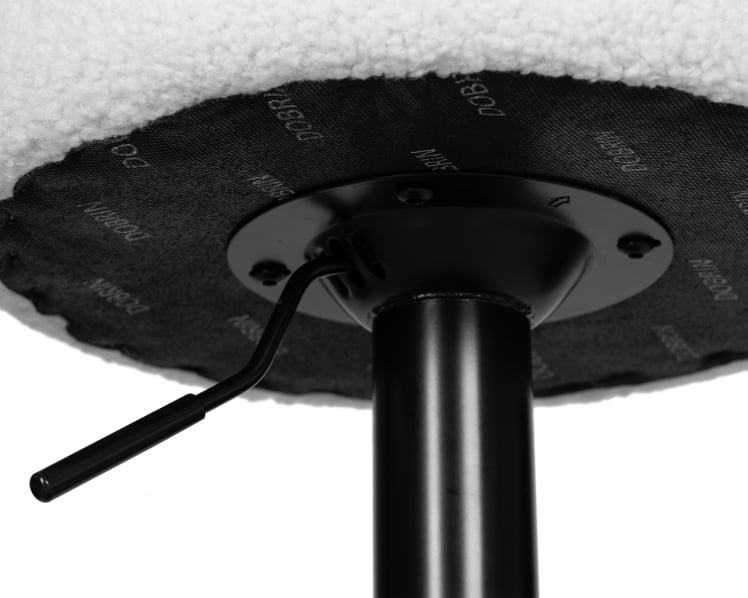 Табурет барный DOBRIN TEDDY BLACK (белый букле (13))_2