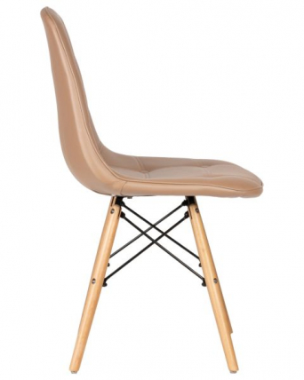 Стул обеденный ДОБРИН БЕННЕТ (ножки светлый бук, коричневый) 4 шт / DOBRIN BENNET_4