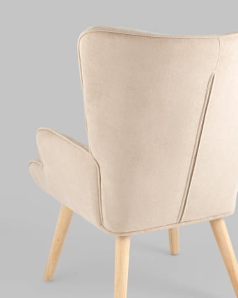 Кресло Хью рогожка Бежевый_3