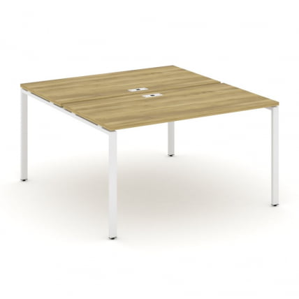 Рабочая станция двухсторонняя на 2 места CONCEPT CN.DRS-003 Дуб Винченцо Белый_0