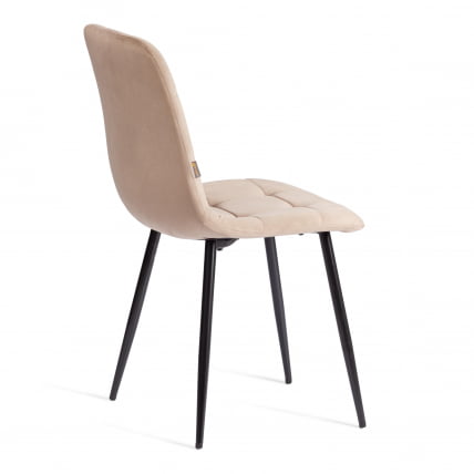 Стул CHILLY (mod. JSC-220) Велюр/металл , 44,5х52,5х88 см, Beige (бежевый) HLR8 / черный_2