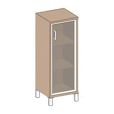 Стеллаж стекло тонированное В421.7 L Дуб девон_0