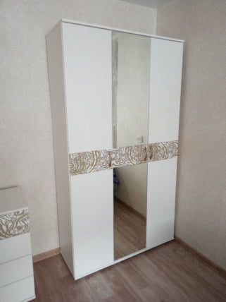 Шкаф 3-х дверный Селена 09 с зеркалом_0