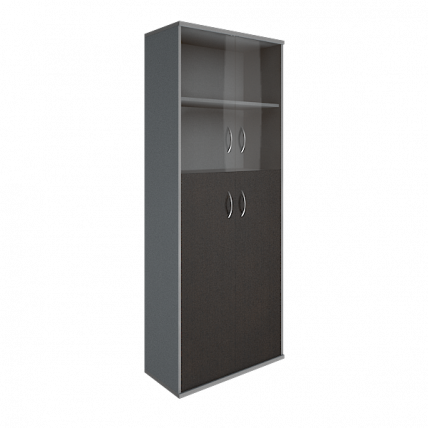 Шкаф высокий широкий Riva А.СТ-1.7 Венге/Металлик_0