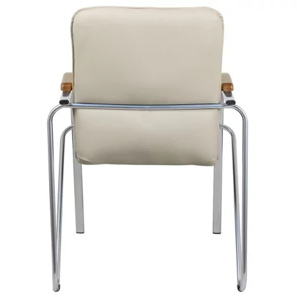 Кресло для приемных Samba хром кожзам Бежевый_5