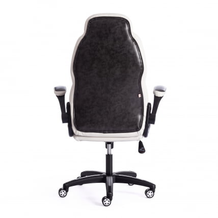 Кресло BAZUKA кож/зам, серый/белый , 2TONE/2TONE перф/36-01_3