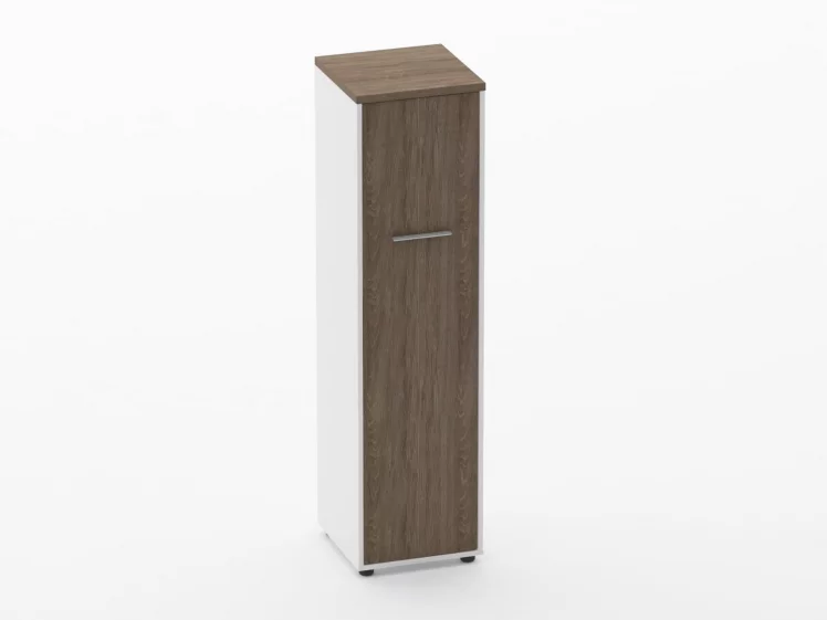 Шкаф 3 узкий закрытый, 1 дверь Deka 10.16.14Л Дуб Верцаска/Белый_0