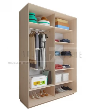 Шкаф-купе 2-х дверный Акцент-Сим ДЗ 1200х600 Венге_1