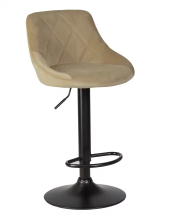 Стул барный DOBRIN LOGAN BLACK Мокко велюр MJ9-9_0