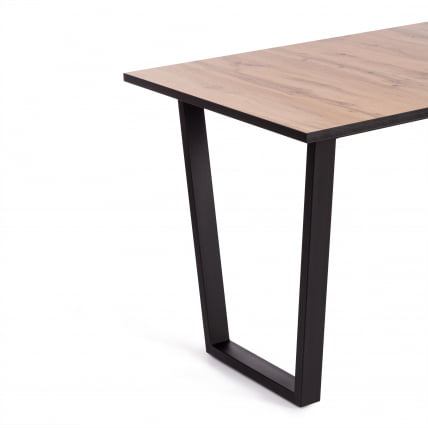 Стол COSTA ЛДСП/HPL/металл, 120 х 80 х 75 см, Дуб Вотан/черный_3