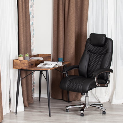 Кресло офисное Труст (макс) кож/зам, черный/черный стеганный/черный, 36-6/36-6/36-6/06 / Trust (max)_16