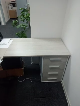 Тумба приставная Deka 9.05.10 Дуб Сантана светлый/Белый_2