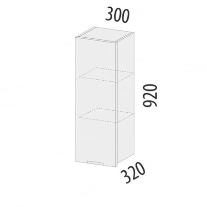 Шкаф кухонный (лев/прав) Бостон 104.07_5