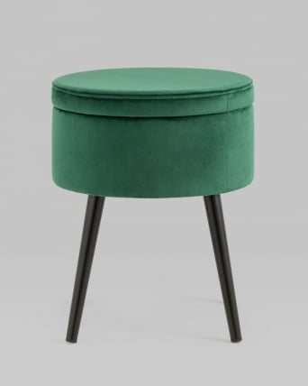 Пуф Клайс с ящиком велюр Зеленый_2