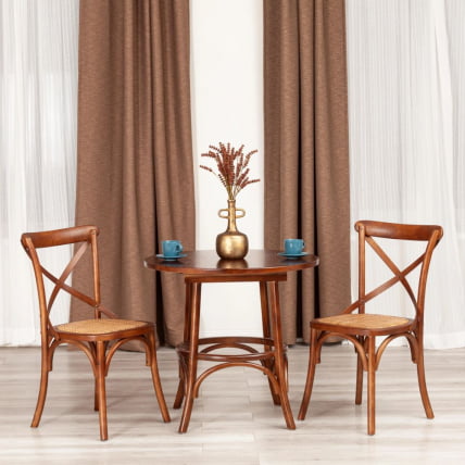 Стол THONET (mod.T9152) дерево вяз, 80х75 см, Темный Орех (№5)_4