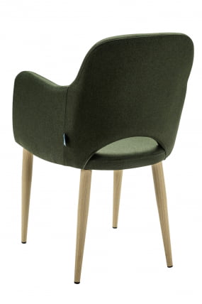 Кресло Ledger К темно-зеленый/нат.дуб_2