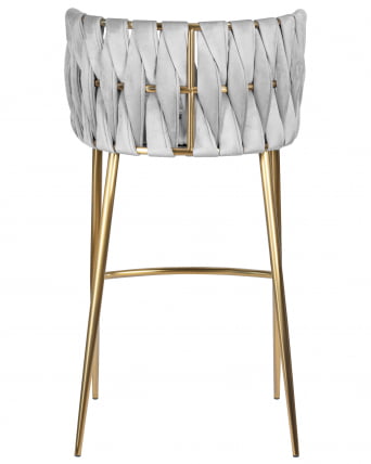 Стул барный DOBRIN EMMA GOLD (светло-серый велюр (135-37))_4