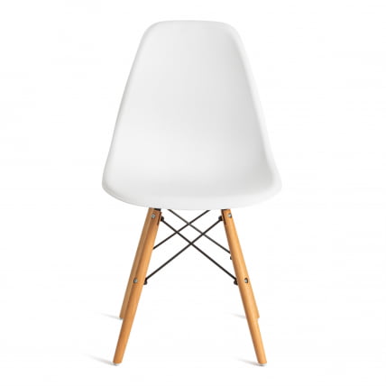 Стул CINDY (EAMES) (mod. 1801) дерево бук/металл/сиденье пластик, 45x51x82 см, White (белый)_4