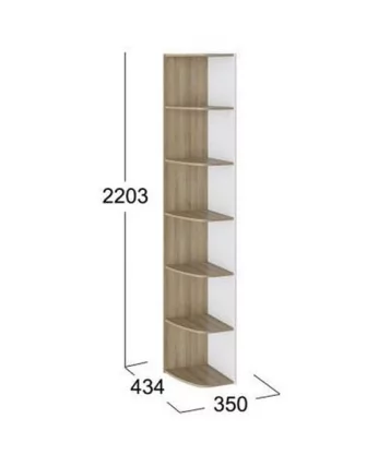 Стеллаж угловой Оксфорд ТД-139.07.24 Ривьера Белый_1