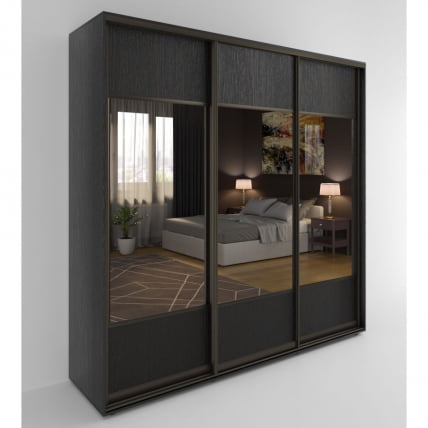 Шкаф-купе 3-х дверный Акцент-Дуэт Д 1500х600 Венге_0