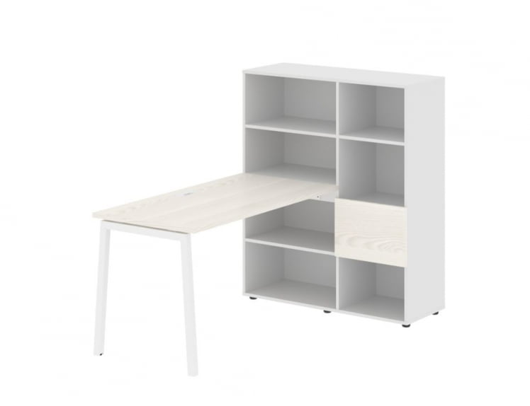 Рабочая станция EDIS ELRST 1113 Ясень Траун Белый Белый_0