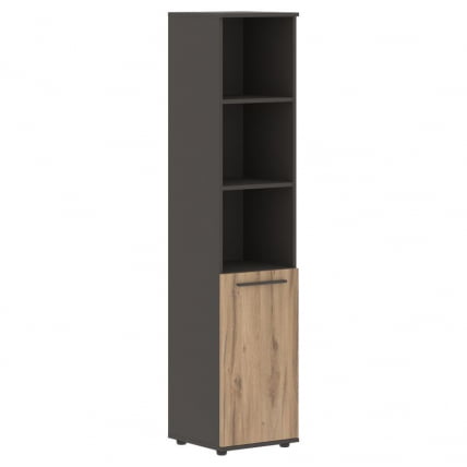 Шкаф-колонка с глухой малой дверью ЕДИС ЕХCС 42.5 Дуб Денвер светлый Мокко Мокко / EDIS EHCS_0